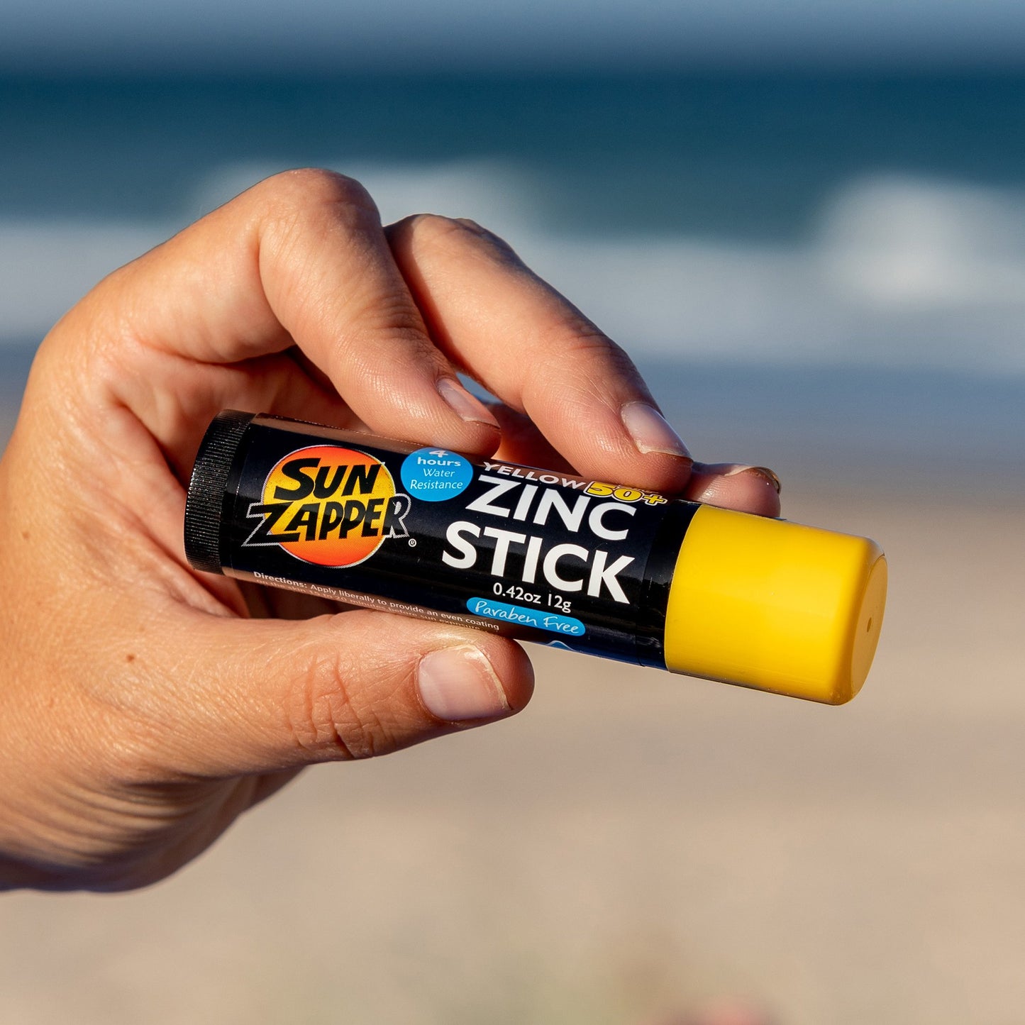 Sun Zapper Zinc Stick "Yellow" SPF 50+ | Protector Solar Australiano Zinc Stick color AMARILLO 12g |Alta protección UVA/UVB con color vibrante, resistente al agua y reef safe |
