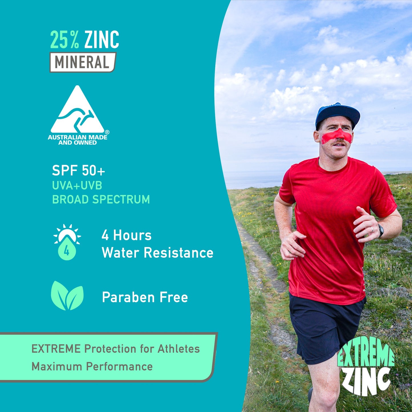 Sun Zapper Extreme Zinc Stick "Red Flash" SPF 50+ | Protector Solar Mineral en Stick Mineral a base de zinc color ROJO 15g |Alta protección solar UVA/UVB con color vibrante | Resistente al Agua | Fórmula Reef Safe | Hecho en Australia.