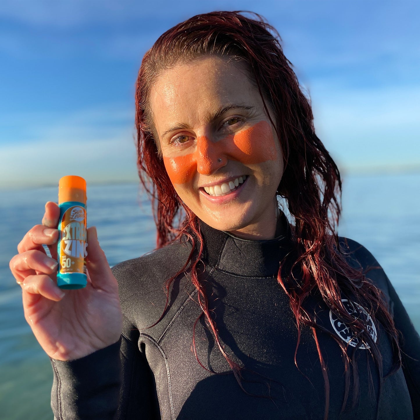 Sun Zapper Extreme Zinc Stick "Orange Sun" SPF 50+ | Protector Solar Mineral en Stick Mineral a base de zinc color NARANJA 15g |Alta protección solar UVA/UVB con color vibrante | Resistente al Agua | Fórmula Reef Safe | Hecho en Australia.