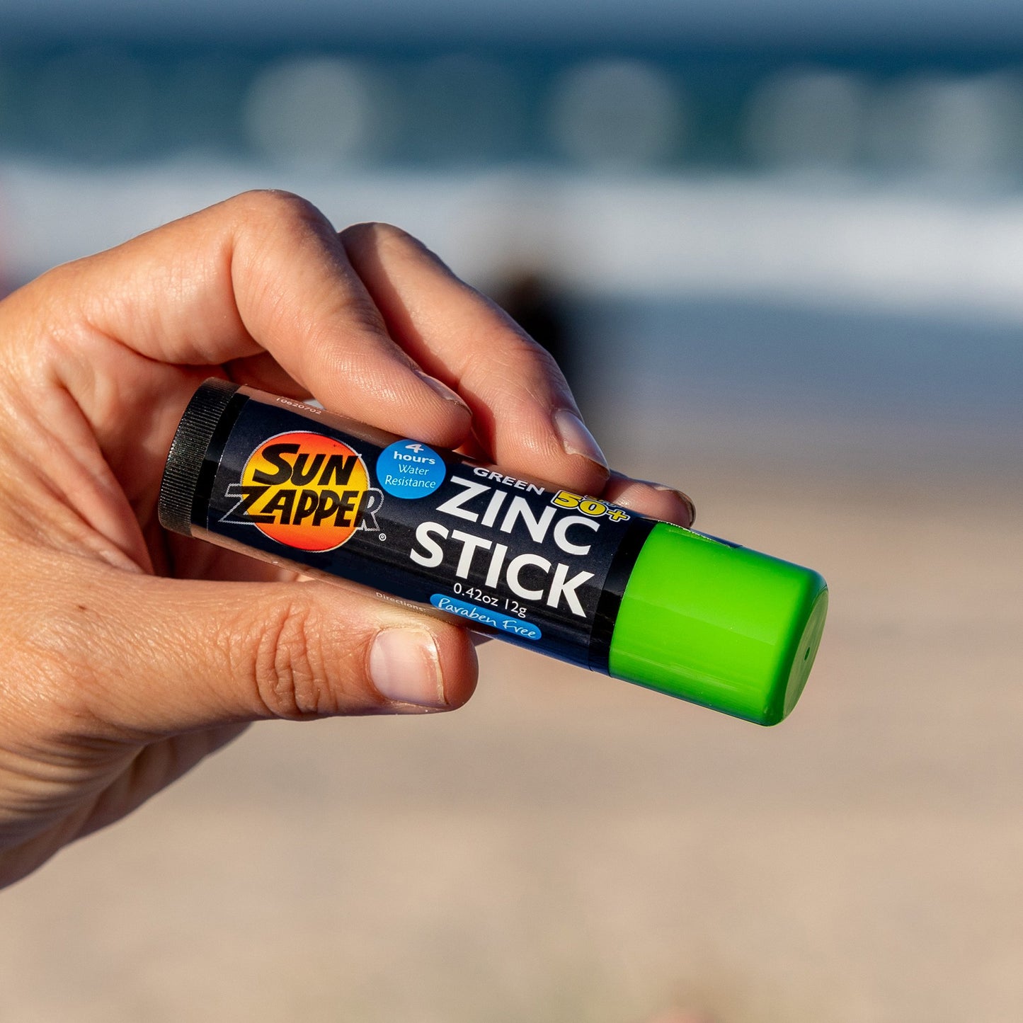 Sun Zapper Zinc Stick "Green" SPF 50+ |  Protector Solar Australiano Zinc Stick color  VERDE 12g |Alta protección UVA/UVB con color vibrante, resistente al agua y reef safe |