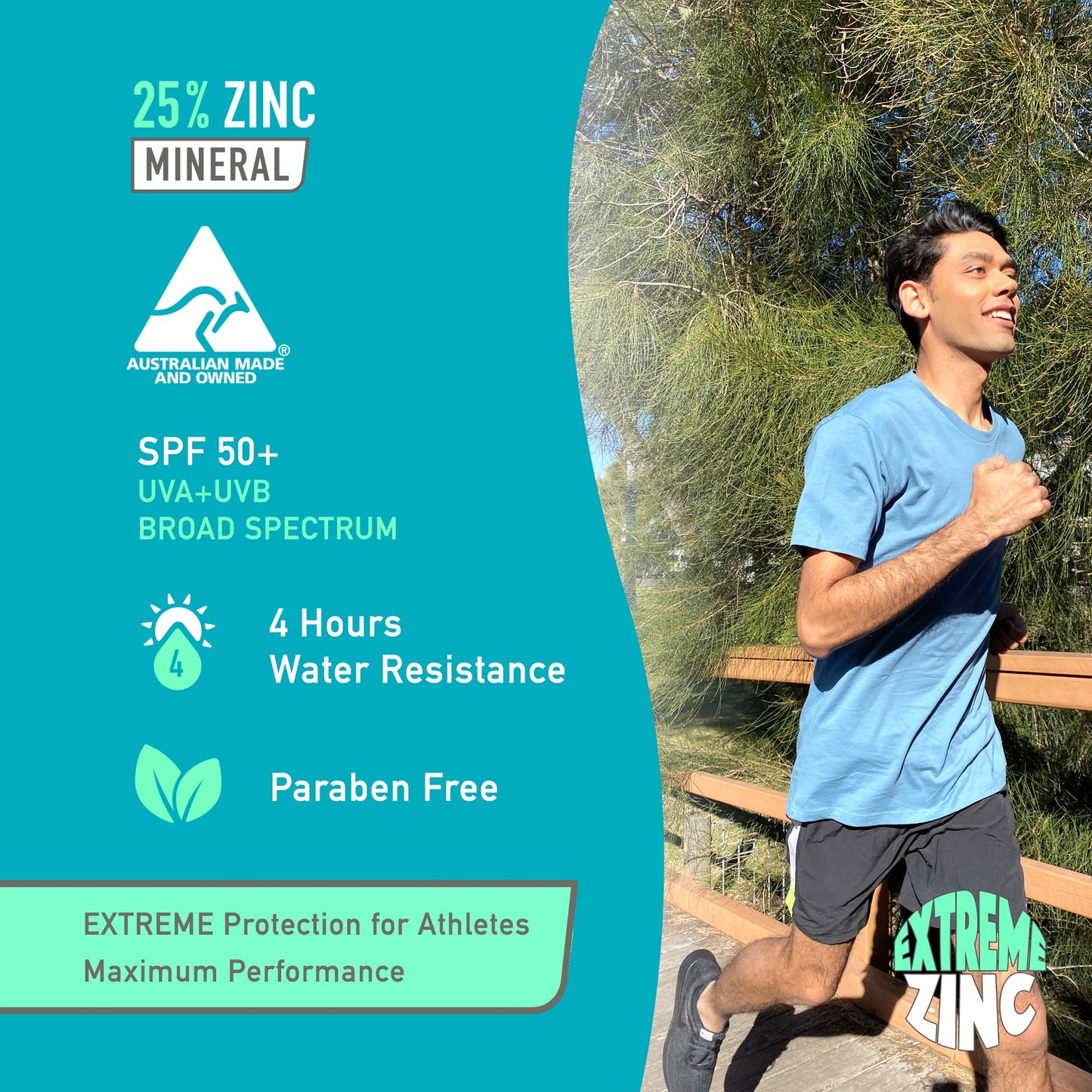 Sun Zapper Extreme Zinc Stick "Bronze"  SPF 50+ | Protector Solar Mineral  en Stick Mineral a base de zinc color BRONCE 15g |Alta protección solar UVA/UVB con color vibrante | Resistente al Agua | Fórmula Reef Safe | Hecho en Australia.