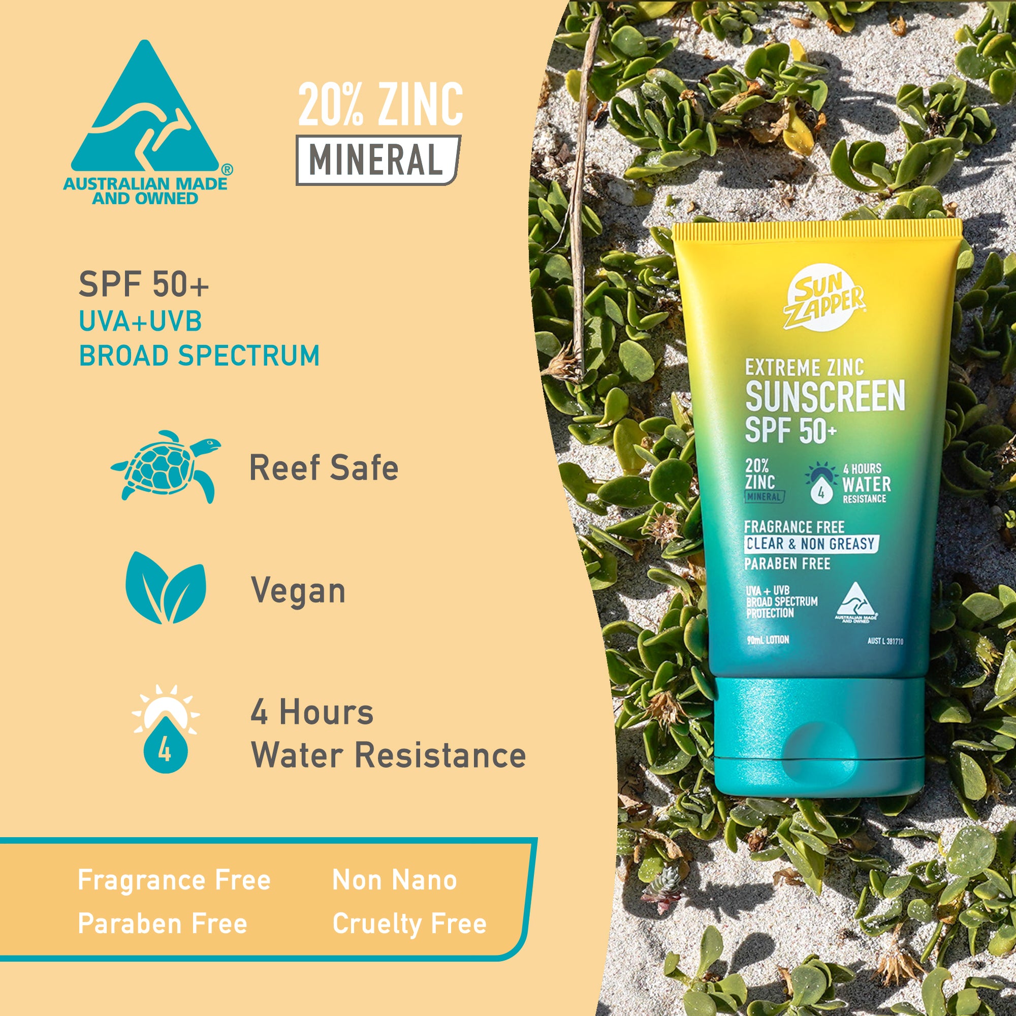 Extreme Zinc Sunscreen SPF 50+ 90mL 20% Zinc