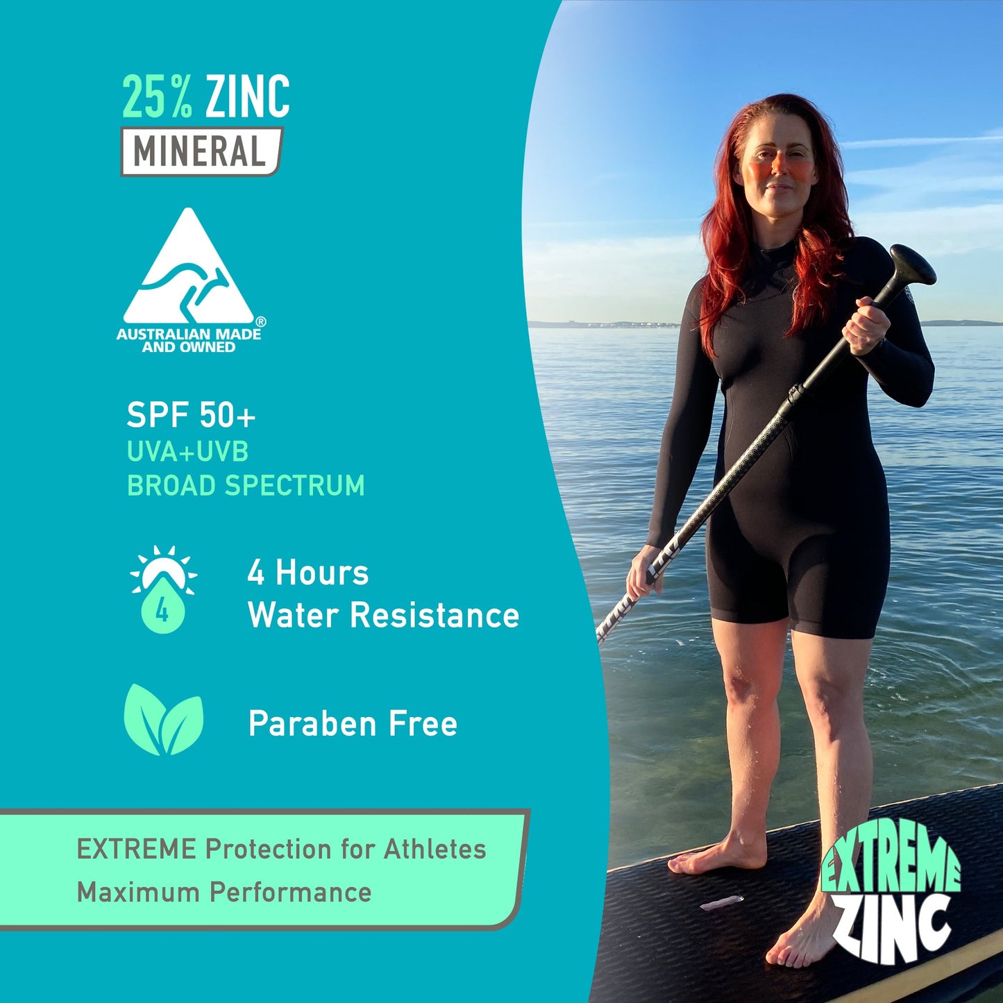 Sun Zapper Extreme Zinc Stick "Orange Sun" SPF 50+ | Protector Solar Mineral  en Stick Mineral a base de zinc color NARANJA 15g |Alta protección solar UVA/UVB con color vibrante | Resistente al Agua | Fórmula Reef Safe | Hecho en Australia.