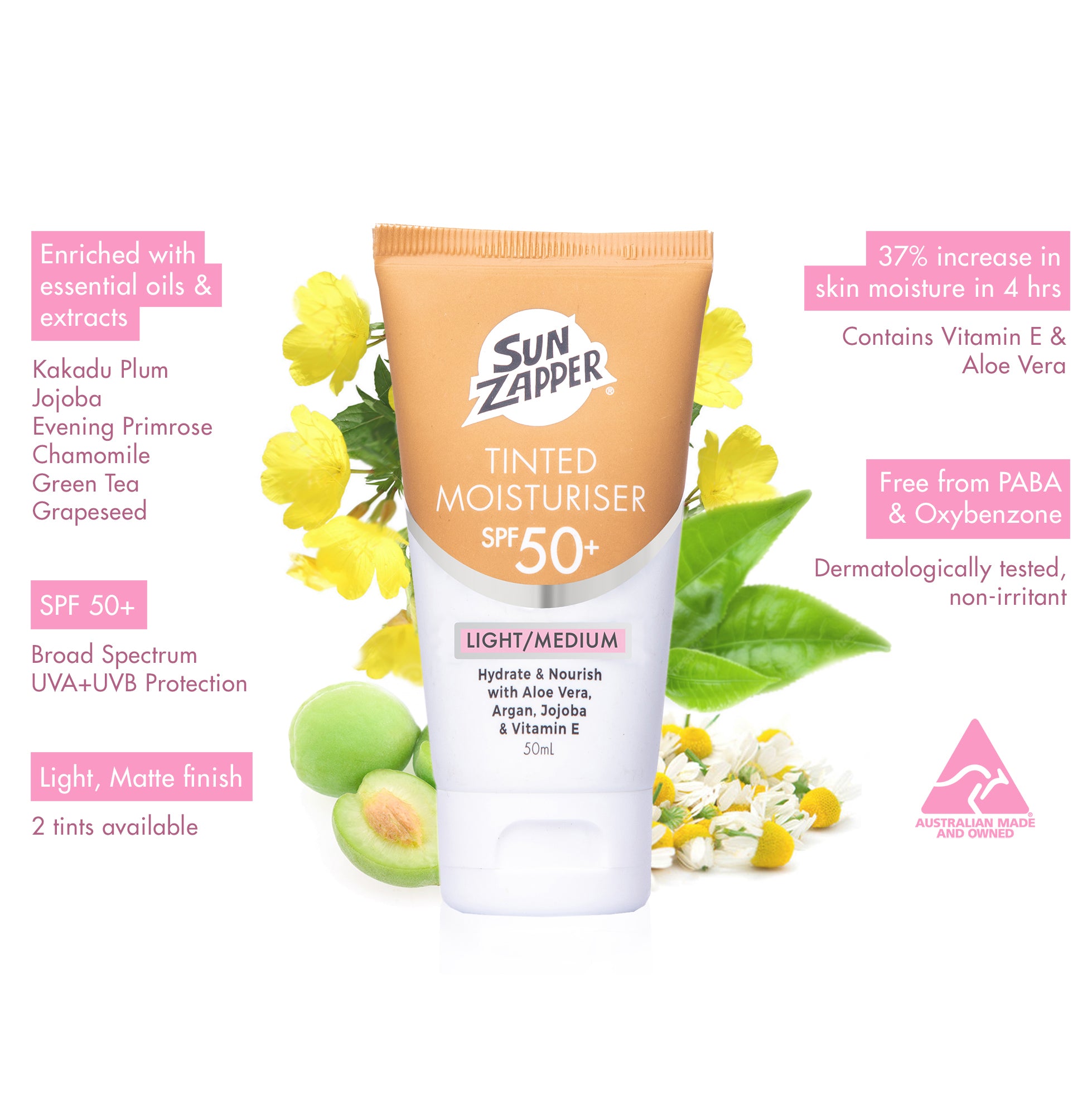 Tinted moisturiser cream SPF 50+ Medium / Dark 