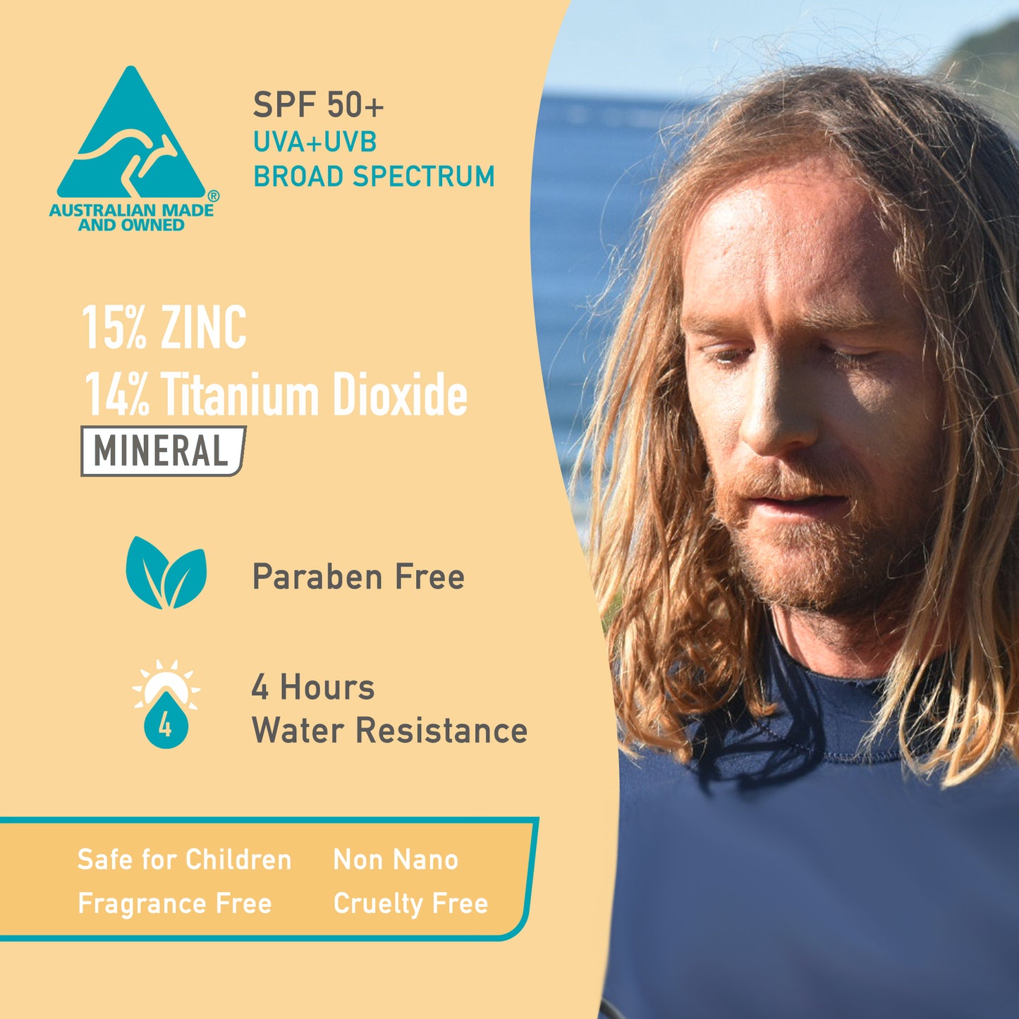 Sun Zapper Zinc Stick "Dark skin tone" SPF 50+ |  Protector Solar Australiano Zinc Stick color PIEL OSCURA 12g |Alta protección UVA/UVB con color vibrante, resistente al agua y reef safe |